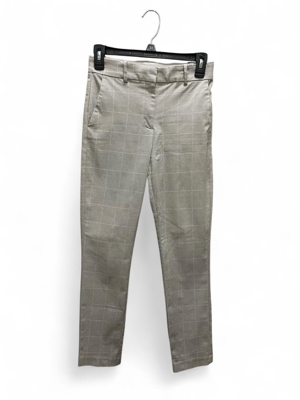 H&M Formal Business Casual Tan Checkered Dress Work Pants Women’s 2 EUC